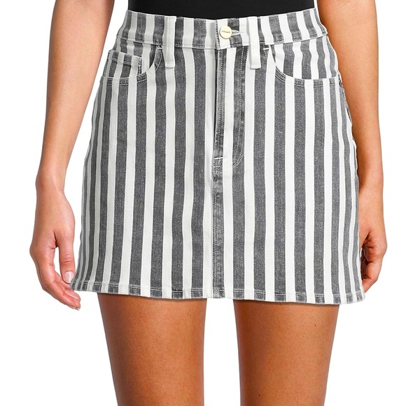 Frame Denim Dresses & Skirts - Frame Le Mini Stripe Denim Skirt